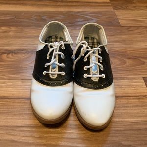 Black and white sneakers